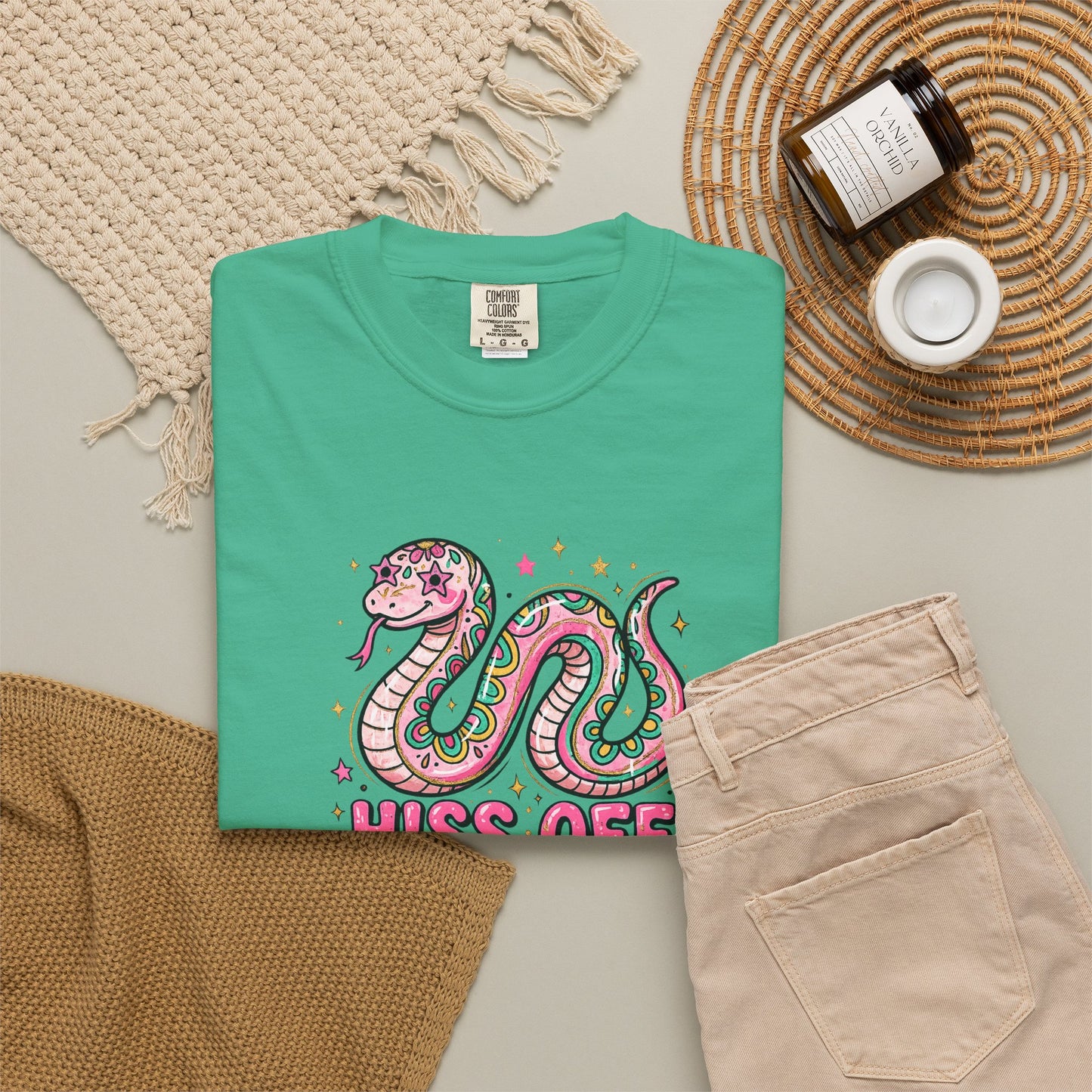 Snake "Hiss Off" Graphic T-Shirt — Retro Cute Reptile Tee