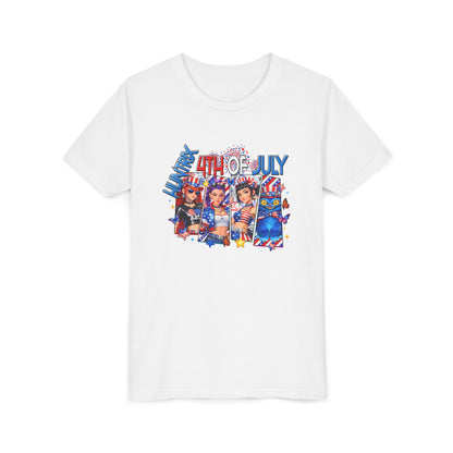 Youth Tee - 4th of July Patriotic Fireworks Graphic