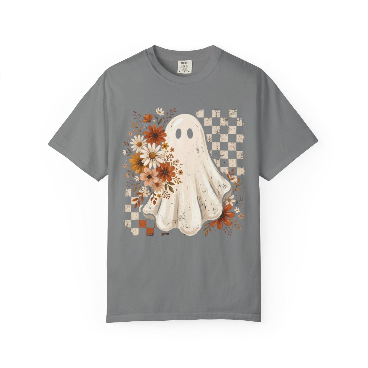 Ghost & Daisies T-Shirt — Vintage Floral Halloween Tee