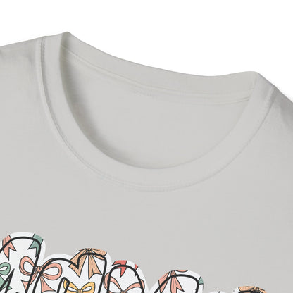 Mama Floral Typography T-Shirt — 'MAMA' Bow Graphic, Cute Mother's Day Gift