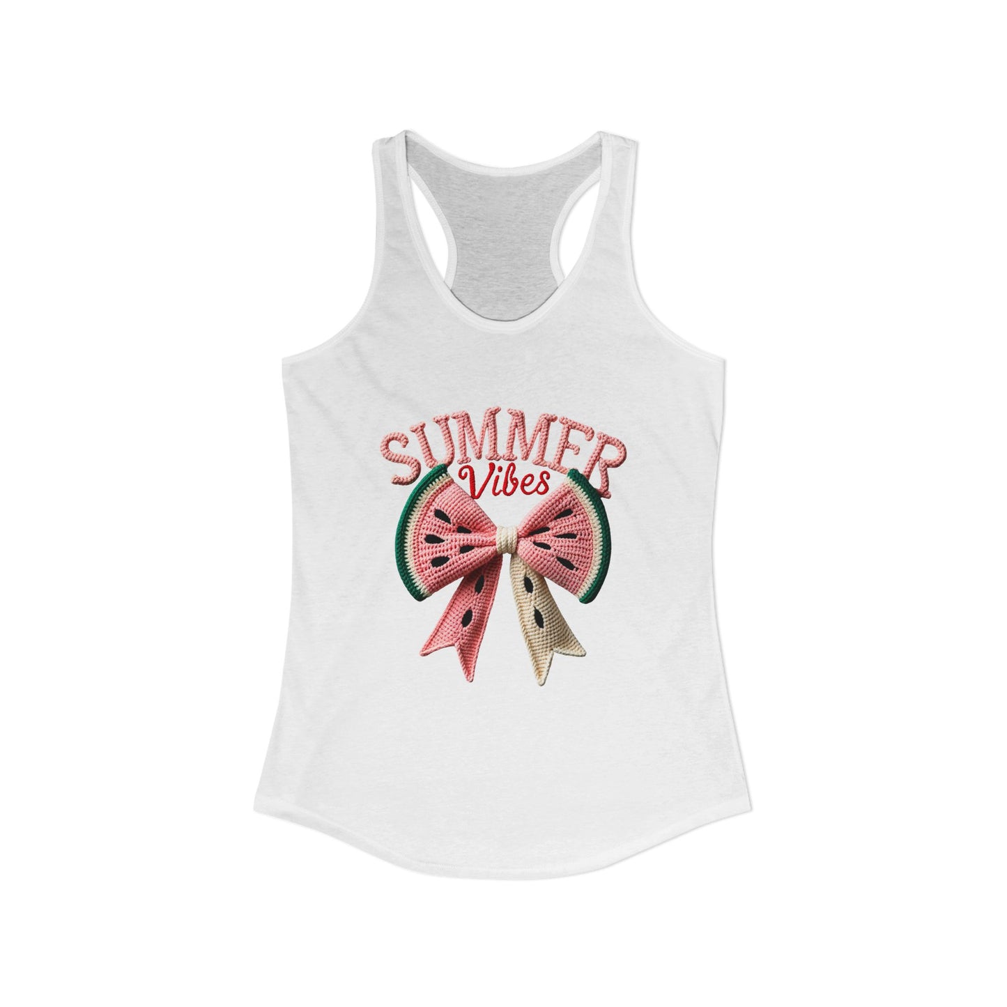 Summer watermelon bow Racerback Tank