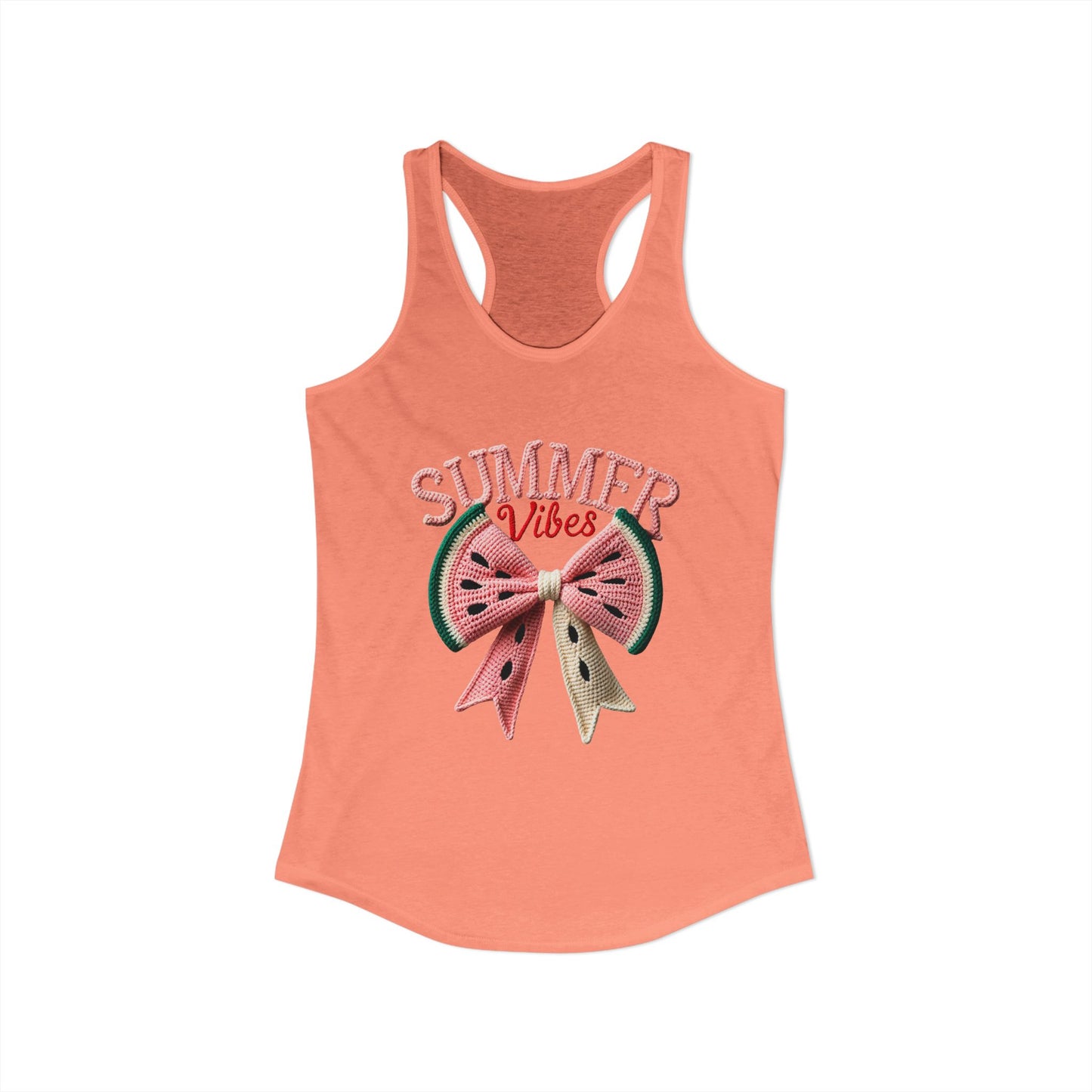 Summer watermelon bow Racerback Tank