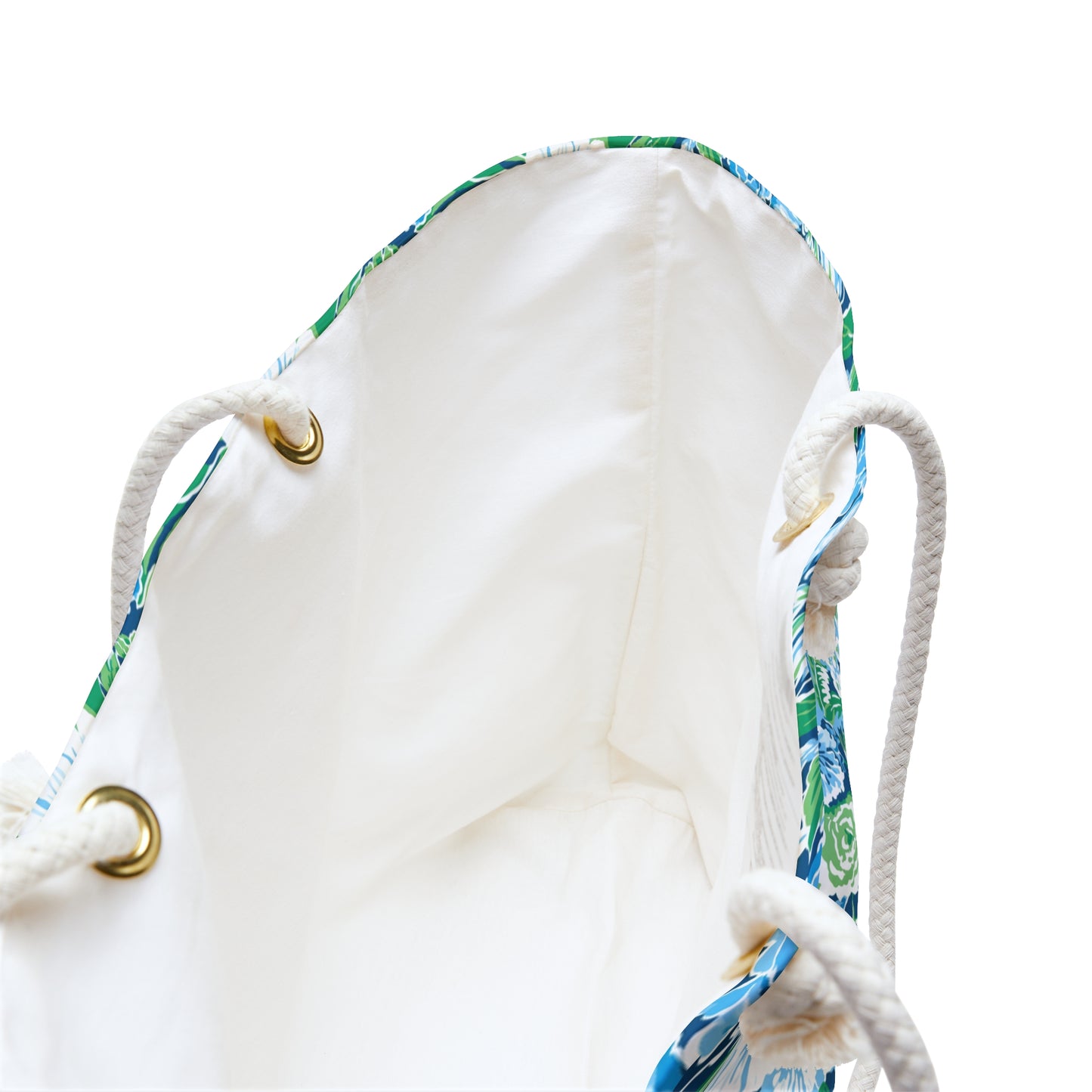 Blue Floral Weekender Bag — Tropical Beach Travel Tote