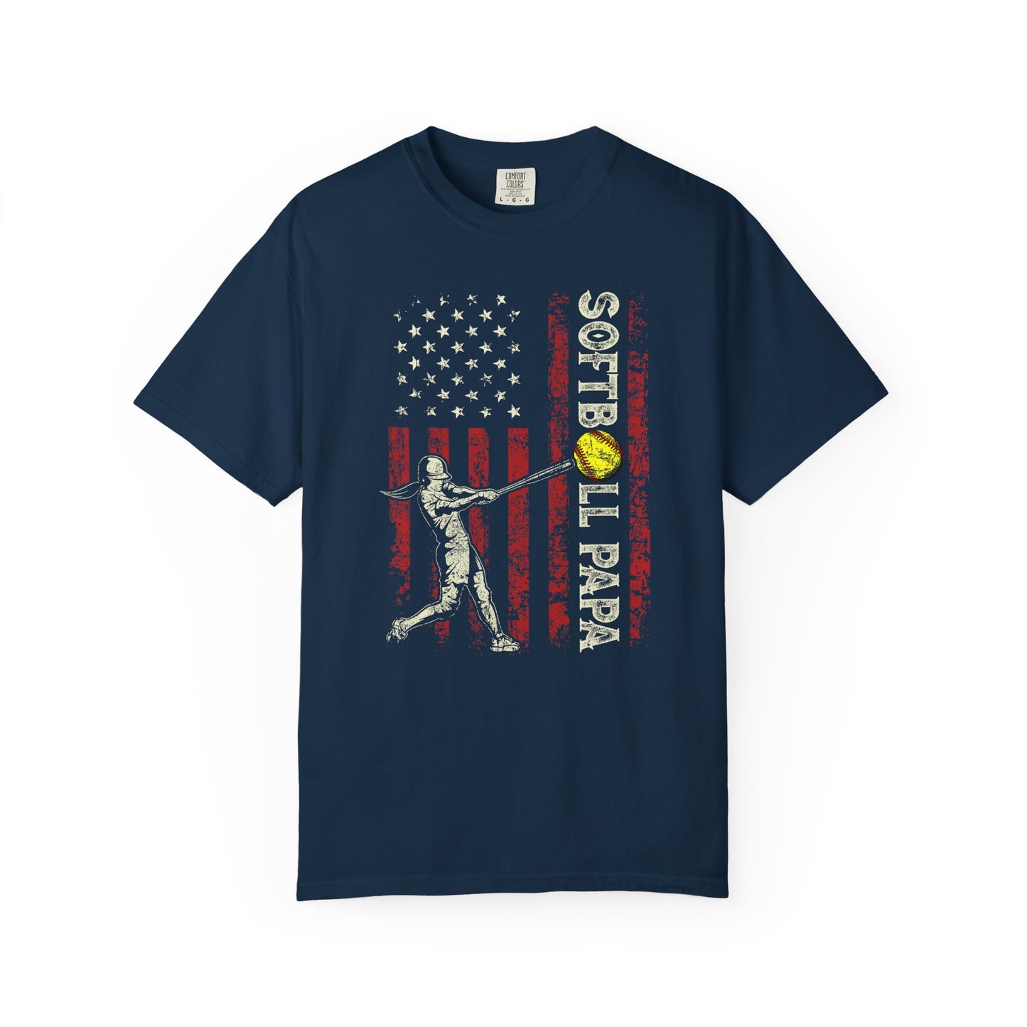 Softball Vintage Flag T-Shirt
