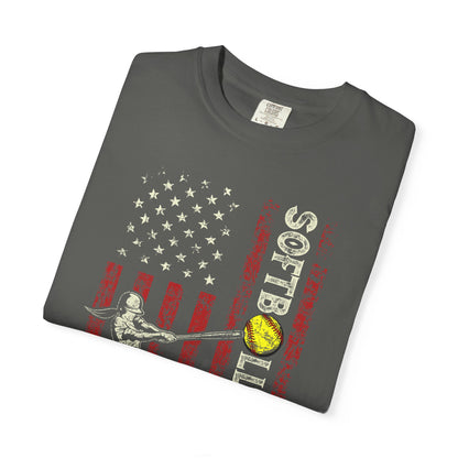 Softball Vintage Flag T-Shirt