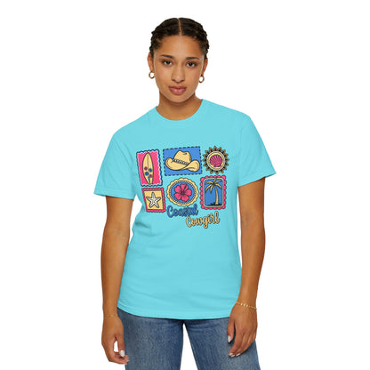 Coastal Cowgirl Graphic T-Shirt — Retro Beach Icons Tee