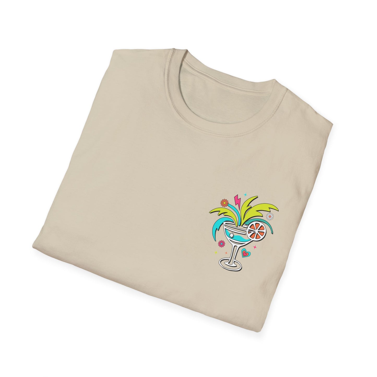 T-Shirt — "Tanned and Tipsy" Tropical Cocktail Graphic Tee
