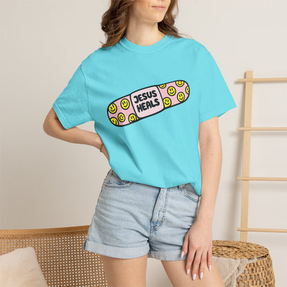 Jesus Heals Bandage T-Shirt — Christian Faith Graphic Tee