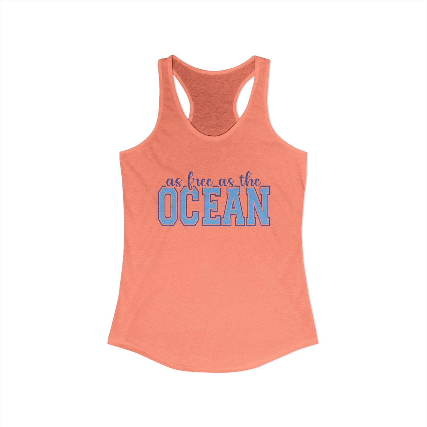 Free as the ocean Racerback Tank