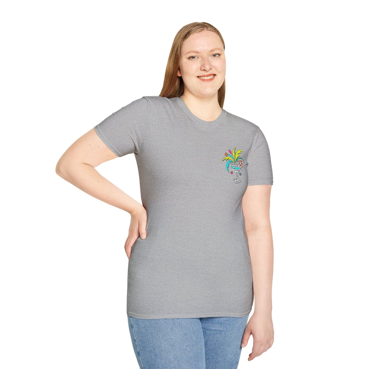 T-Shirt — "Tanned and Tipsy" Tropical Cocktail Graphic Tee