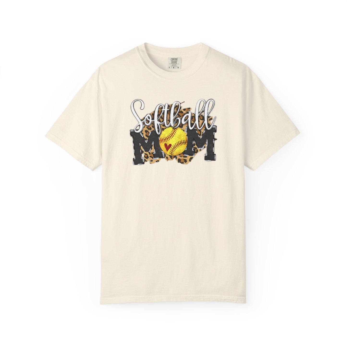 Softball Mom Leopard Ball T-Shirt — Softball Graphic Tee