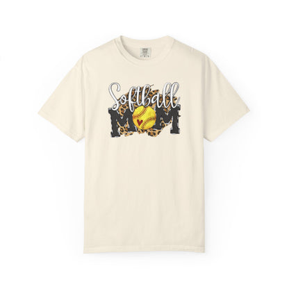 Softball Mom Leopard Ball T-Shirt — Softball Graphic Tee