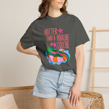 T-Shirt — "Hotter Than a Hoochie Coochie" Gator Pool Graphic Tee
