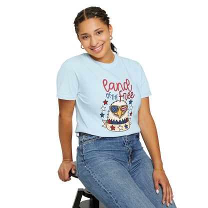 Land of the Free Eagle T-Shirt — Patriotic 4th of July American Flag Design
