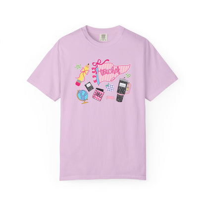 Teacher Essentials T-Shirt — Fun School Supplies Graphic