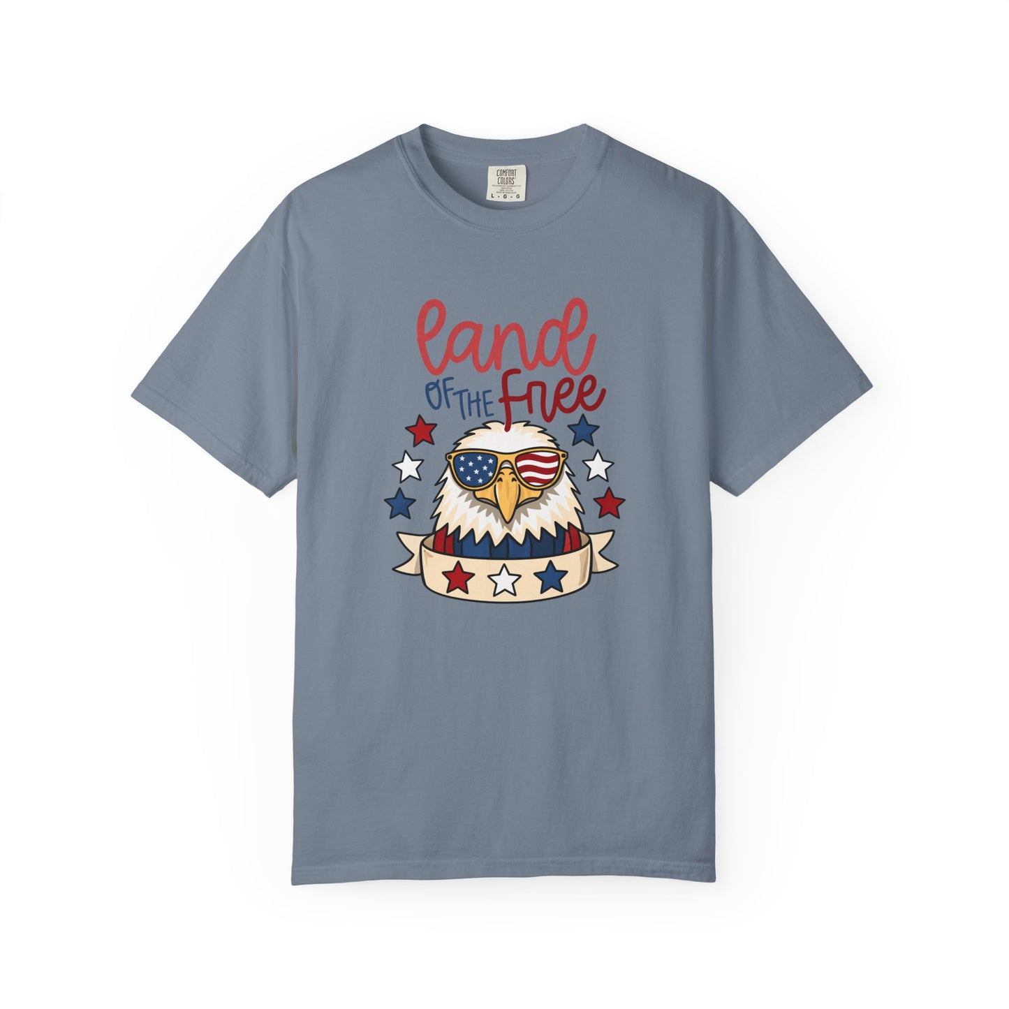 Land of the Free Eagle T-Shirt — Patriotic 4th of July American Flag Design