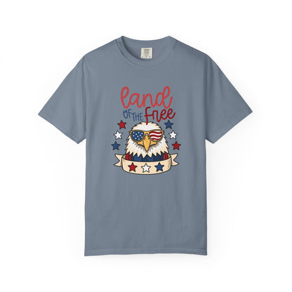 Land of the Free Eagle T-Shirt — Patriotic 4th of July American Flag Design