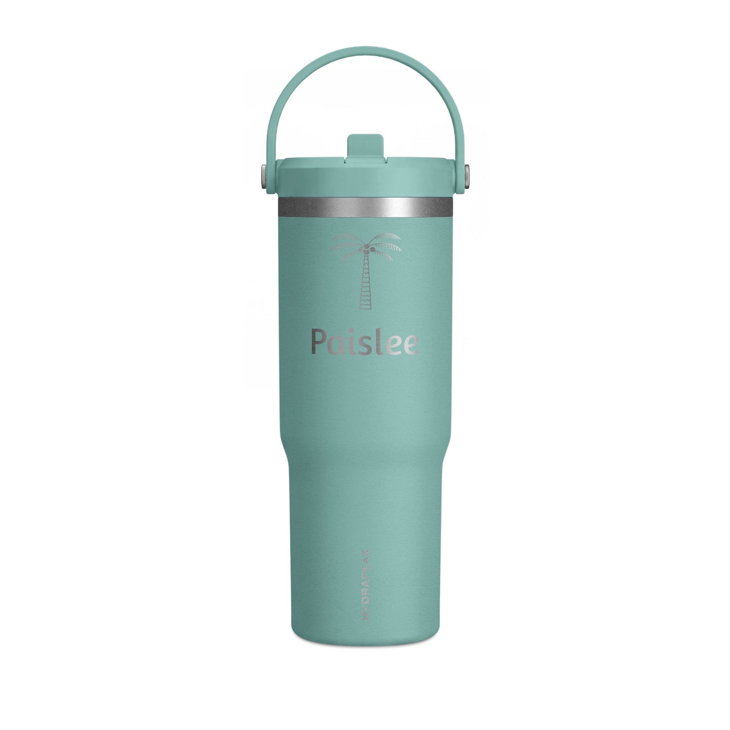 Personalized 32oz Tumbler - Palm Tree Name Engraved Travel Bottle
