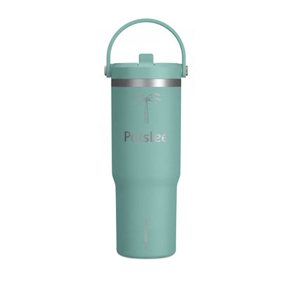 Personalized 32oz Tumbler - Palm Tree Name Engraved Travel Bottle