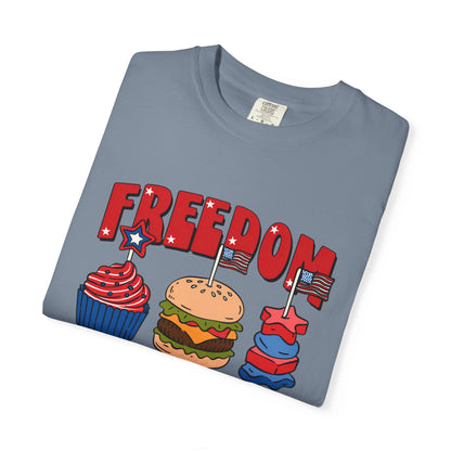 Freedom T-Shirt — "Freedom Tastes So Good" 4th of July BBQ Patriotic Graphic Tee
