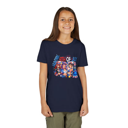 Youth Tee - 4th of July Patriotic Fireworks Graphic