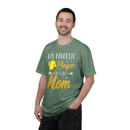 Softball Mom T-Shirt – “My Favorite Player Calls Me Mom” Graphic Tee