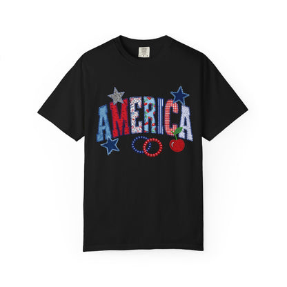America Graphic T-Shirt — Patriotic Stars & Stripes Tee
