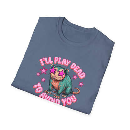 Introvert Sloth T-Shirt — "I’ll Play Dead to Avoid You" Cute Anti-Social Graphic Tee