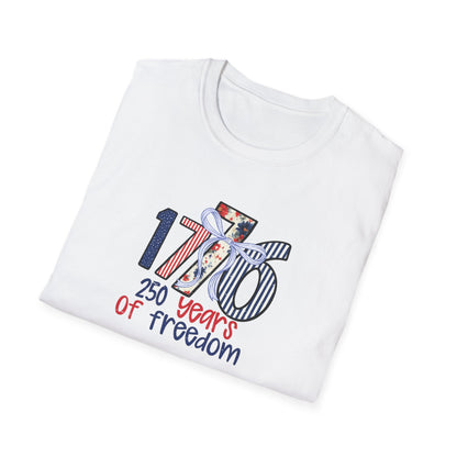 1776 "250 Years of Freedom" T-Shirt — Patriotic Independence Day Tee