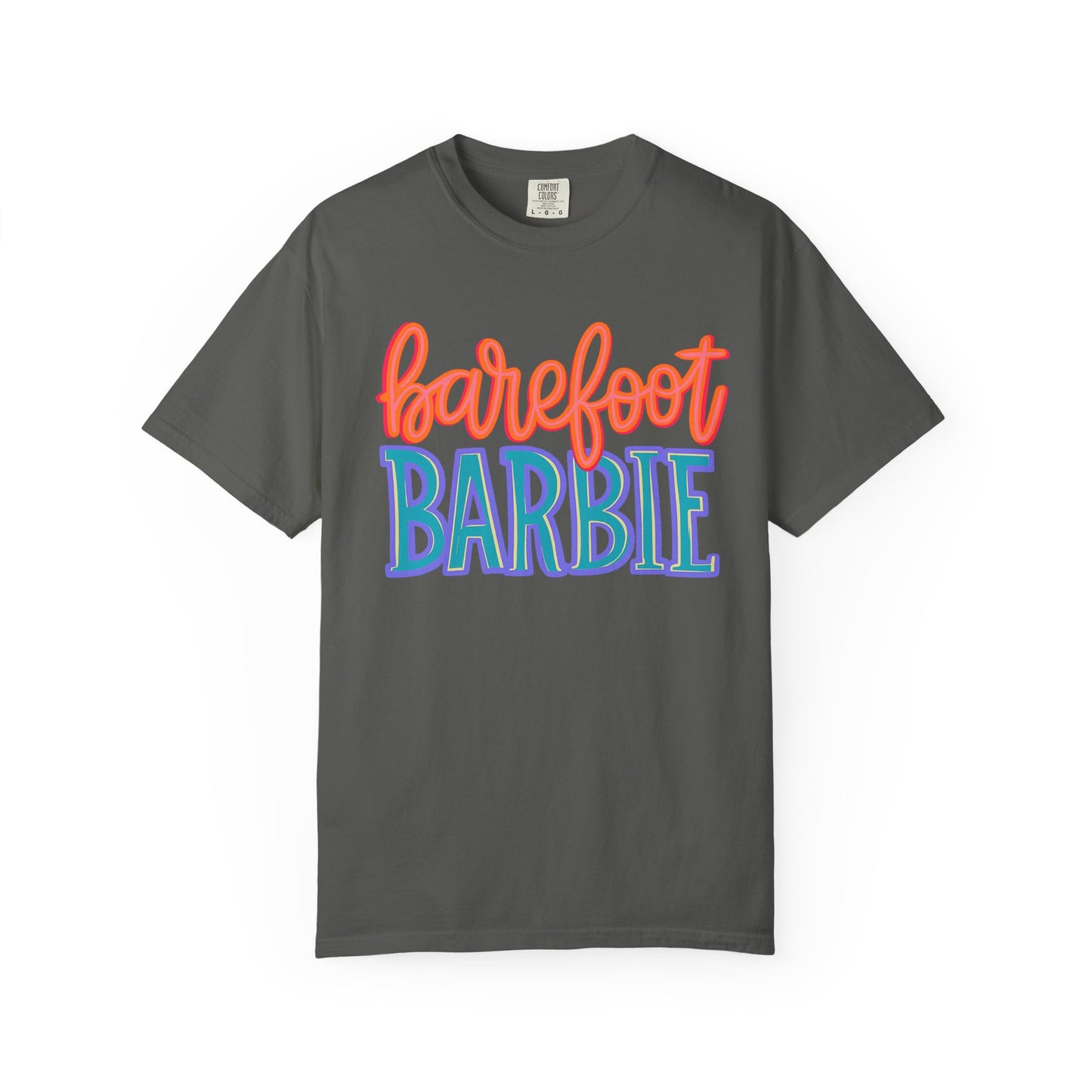 Barefoot Barbie T-Shirt — Retro Colorblock Graphic Tee