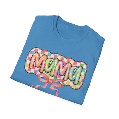 Mama Balloon Graphic Tee — Colorful Pastel Celebration Shirt for Moms