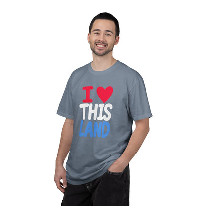 I  LAND Graphic T-Shirt – Cute Red Heart Travel Tee