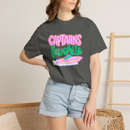 Captain's Favorite T-Shirt — Retro Boat Graphic, Nautical Vacation Tee