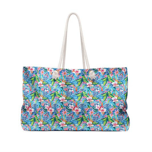 Tropical Floral Weekender Bag – Large Beach Travel Tote