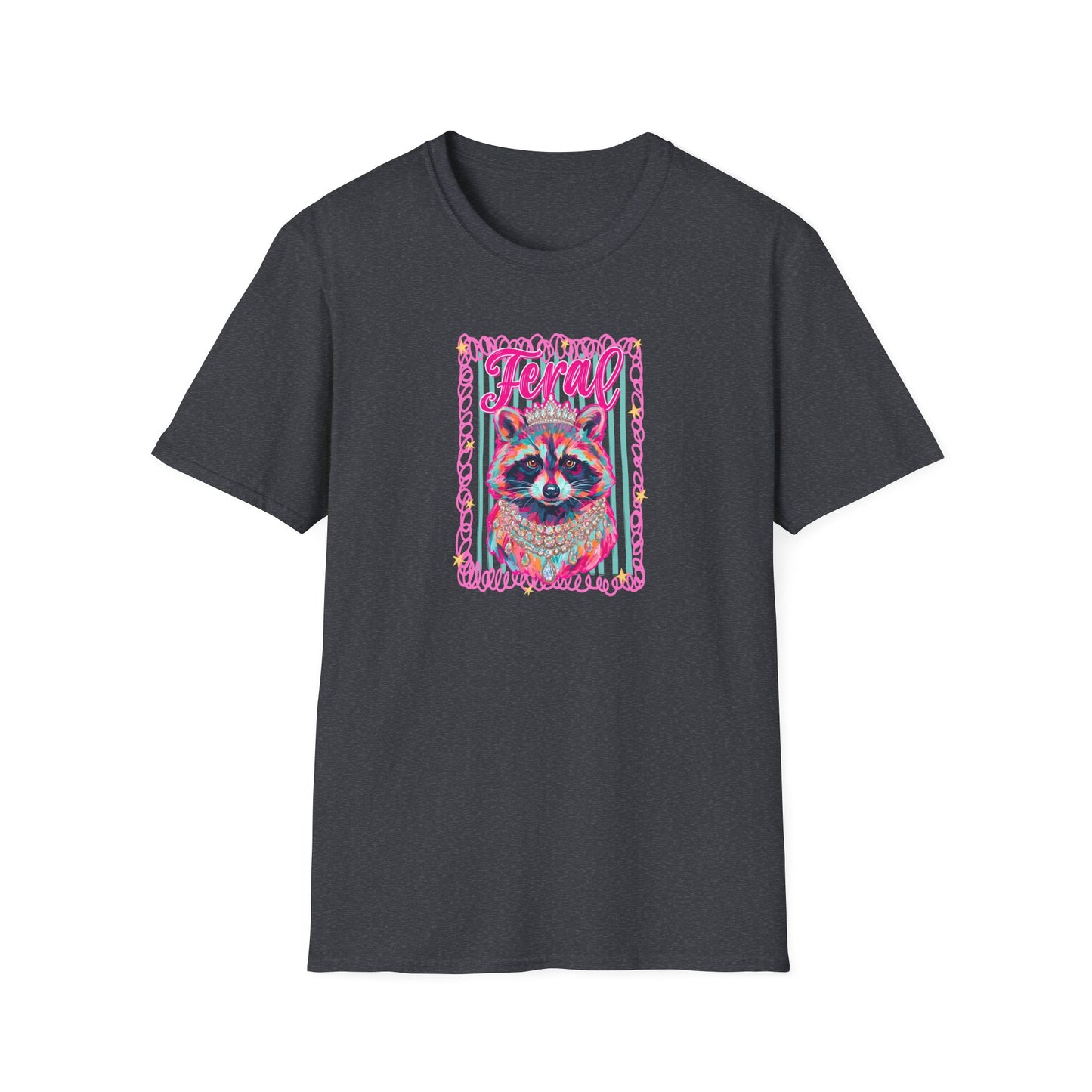 Feral Raccoon Gildan softstyle tshirt