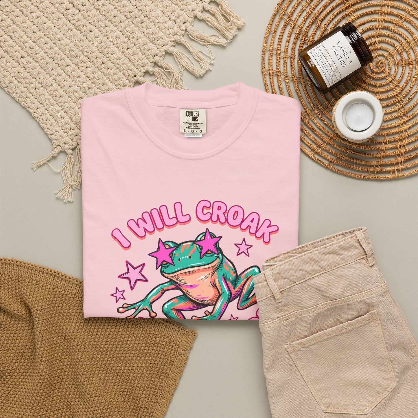 I Will Croak Before Care T-Shirt — Cute Froggy Graphic Tee