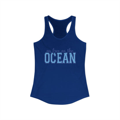 Free as the ocean Racerback Tank