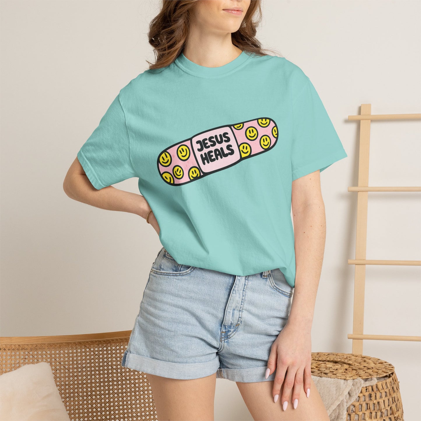 Jesus Heals Bandage T-Shirt — Christian Faith Graphic Tee