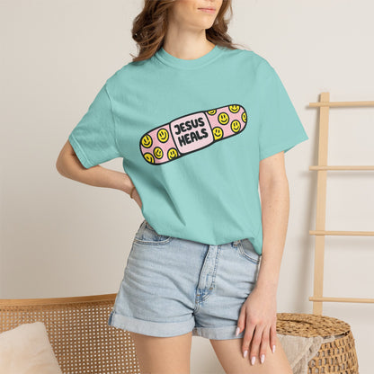 Jesus Heals Bandage T-Shirt — Christian Faith Graphic Tee