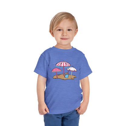 Toddler Tee — Cute Beach Umbrella & Sand Pail Design