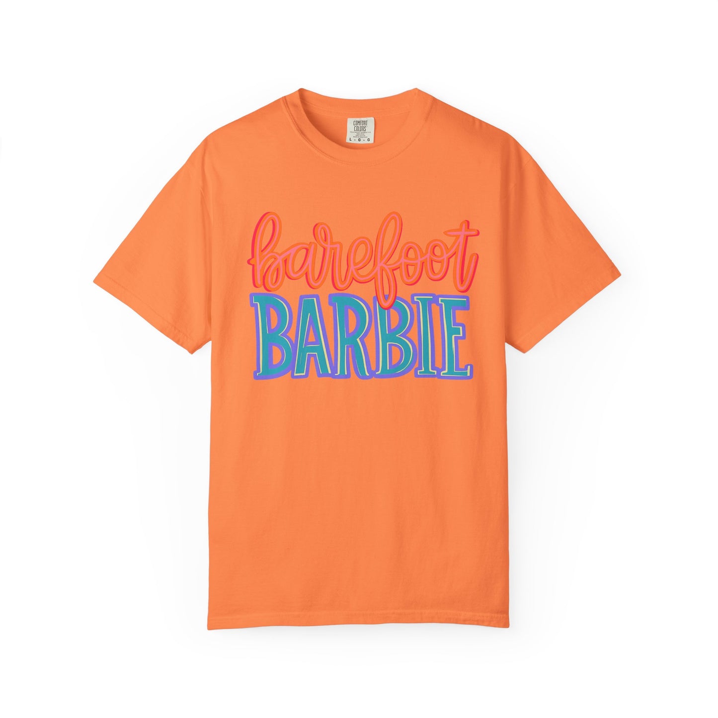Barefoot Barbie T-Shirt — Retro Colorblock Graphic Tee