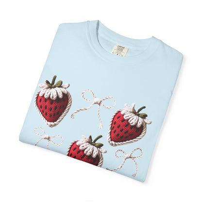 Crochet Strawberries and Bows T-shirt