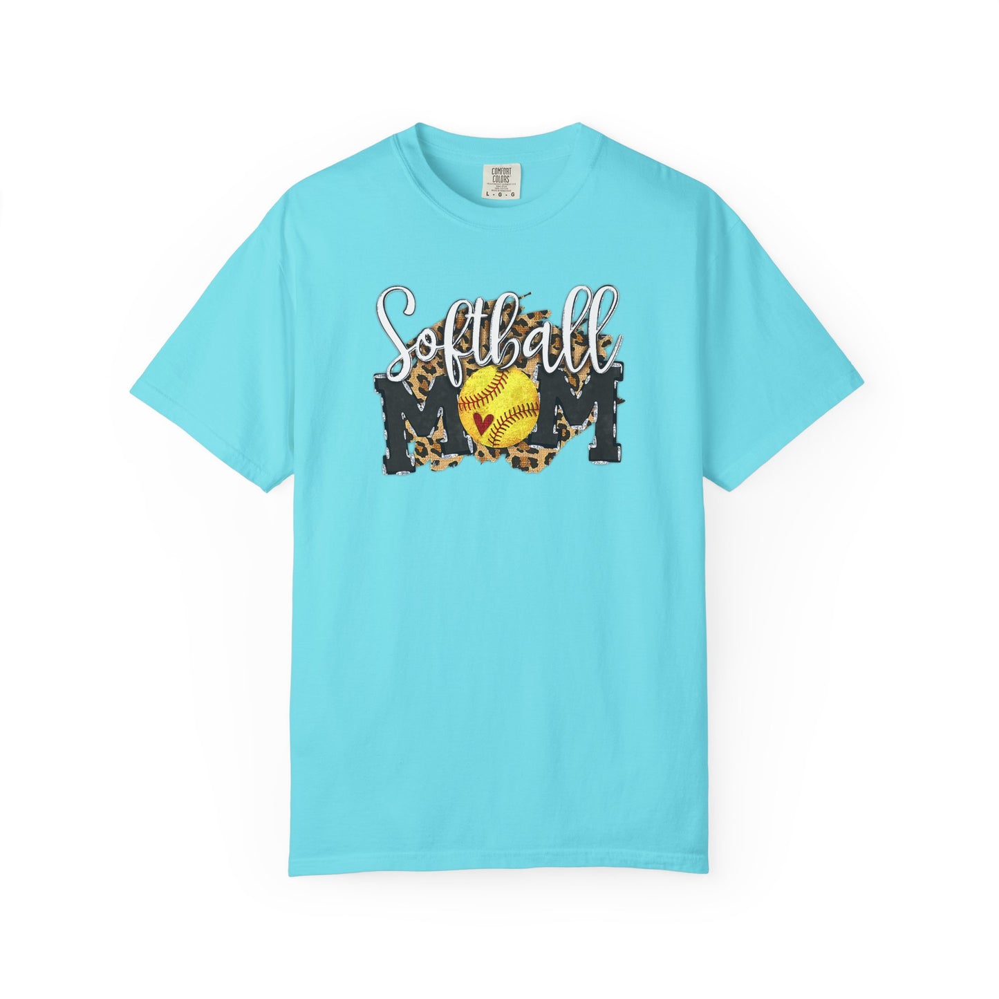 Softball Mom Leopard Ball T-Shirt — Softball Graphic Tee