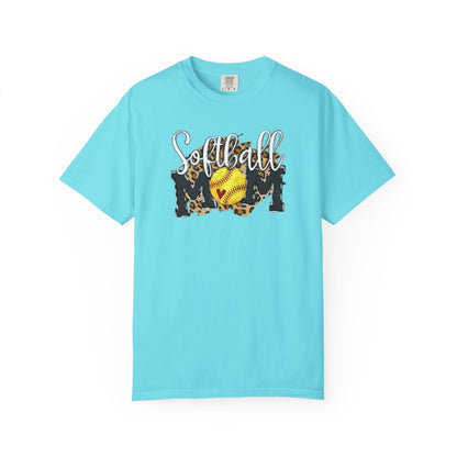 Softball Mom Leopard Ball T-Shirt — Softball Graphic Tee