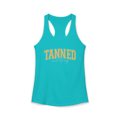 Tanned & Tipsy Racerback Tank