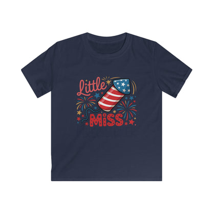 Kids Tee - "Little Miss Firecracker" Patriotic 4th of July Shirt