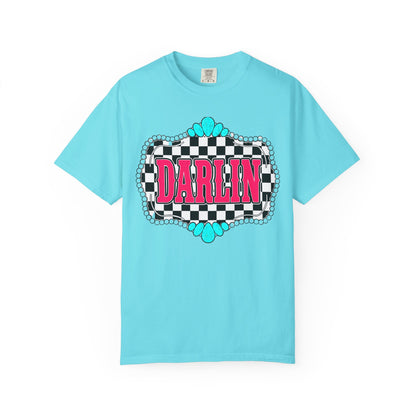 Darlin' Checkerboard Graphic T-Shirt
