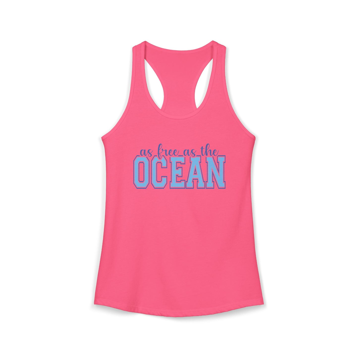 Free as the ocean Racerback Tank