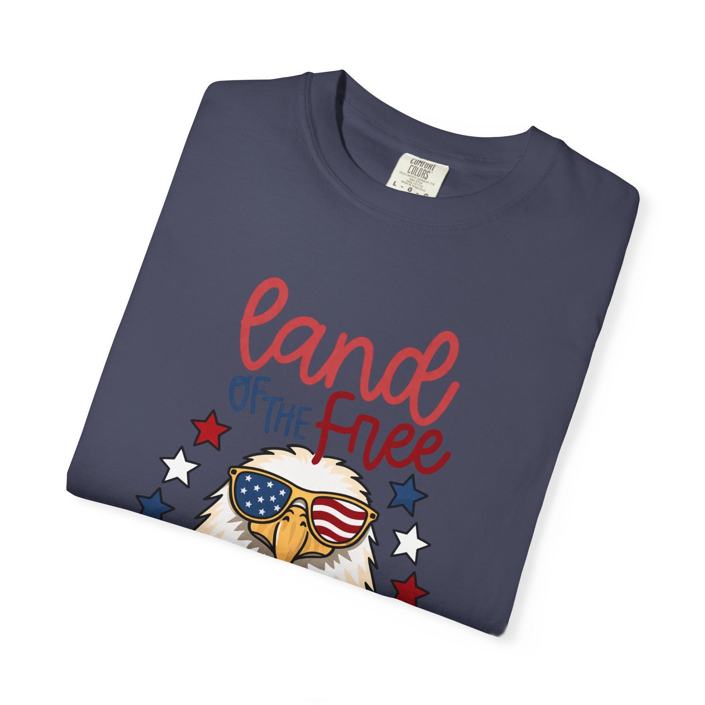 Land of the Free Eagle T-Shirt — Patriotic 4th of July American Flag Design