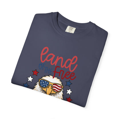 Land of the Free Eagle T-Shirt — Patriotic 4th of July American Flag Design